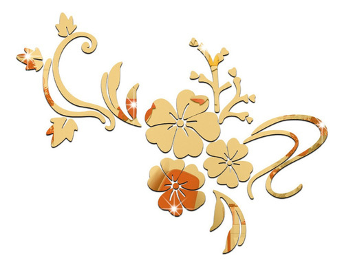 R0x Para 3d Espelho Espelho Adesivos De Parede Flor Espelho