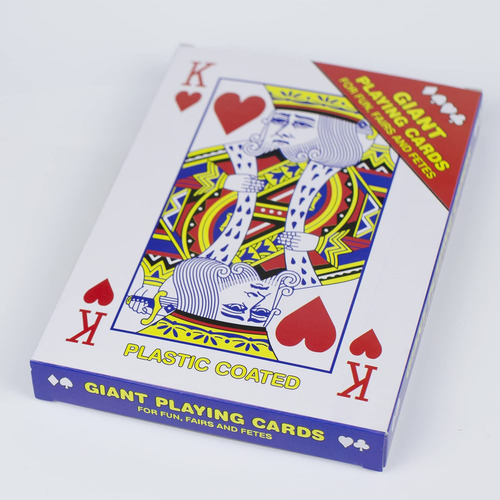 Paquete De 2 Cartas Grandes De Juego Jumbo 13 X 18 Cm