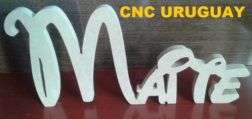 Imagen 3 de 4 de Maite - Letras En Madera Para Decoración Mesa De Torta