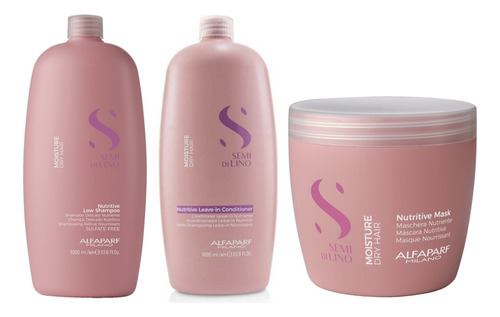 Kit Shampoo Semi De Lino Alfaparf  Nutricion 1lt 