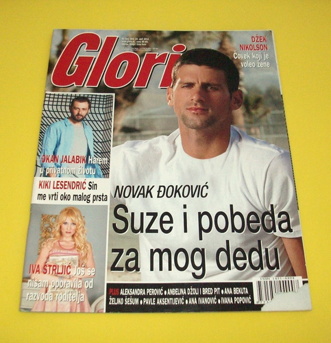 Novak Djokovic Revista Glori Angelina Jolie Jack Nicholson