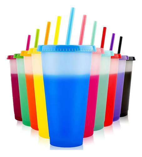 Vasos Mágicos De 700ml Que Cambian De Color, 10 Piezas