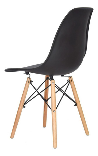 Silla Polipropileno De Diseño Bonno Eames Negra Color de la estructura de la silla Negro