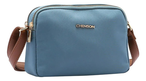 Bolsa Feminina Chenson Linha Microfibra Transversal 3184133 Cor Azul Anil