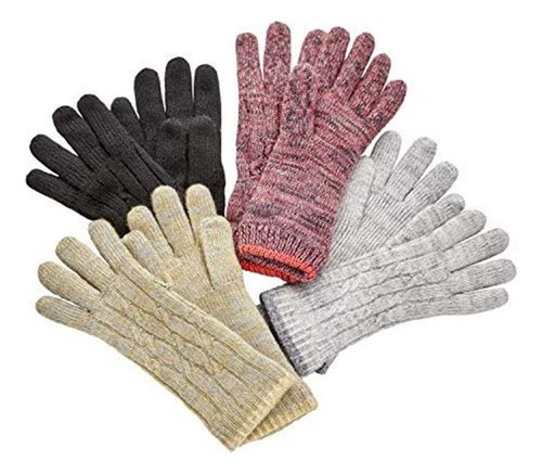 Via By Skl Style Guantes De Tejido Trenzado Reciclado Para M