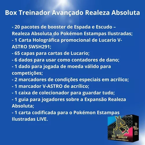 Jogo de Cartas Pokemon GO Box Especial Treinadores Valor Copag