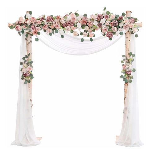 Portal Flor Artificial Telon Transparente Juego 3 Para Boda