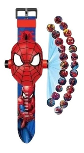 Reloj Para Niños De Spider-man Con Proyector Imágenes Marvel