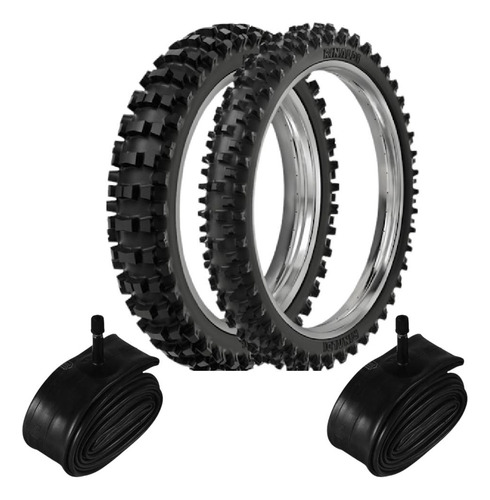 Kit Pneu Crf 230f 110/100-18+80/100-21 Sr39 Rinaldi + Camara