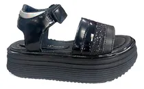 Comprar Sandalias Niñas Plataforma Brillo Charol Abrojo Liviana Moda
