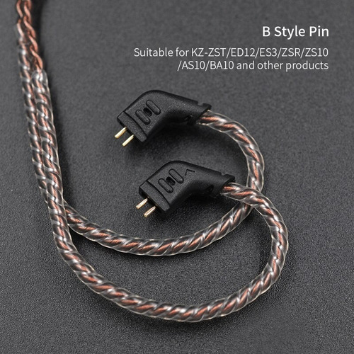 Imagen 2 de 7 de Cable Respuesto Kz Tipo B Kz Zst Pro Zs10 Ed12 Con Microfono