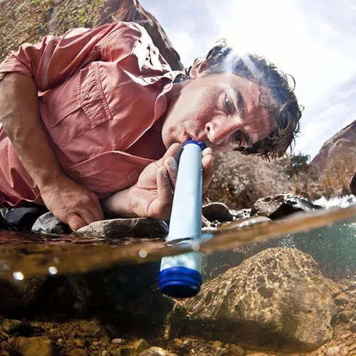 Purificador Filtro Agua Popote Pesca Campismo Supervivencia