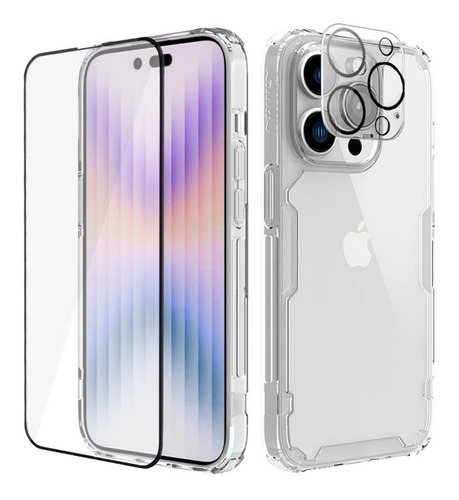 Case Nillkin Para iPhone 14 Pro 6.1 + 2 Micas Protector 360°