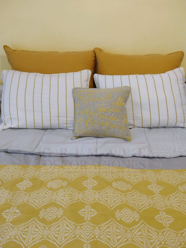 Imagen 2 de 2 de Almohadon Tusor Rayado 50x70 Local Caballito Envio T/p