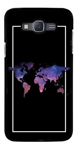 Funda Protector Rudo Para Samsung Galaxy Mapa Mundo Tierra 