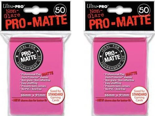 100 Ultra Pro Bright Pink Pro-matte Protectores De Cubierta