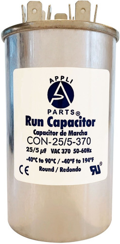 Condensador/ Capacitor De Marcha  25+5 Mfd 370 Vac Redondo