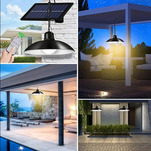 Lampara Solar Led Tipo Campana Recargable Ip65 Control Remot