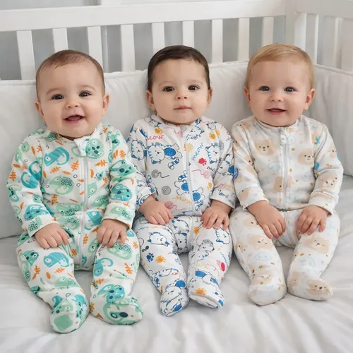 Macacão Bebe Estampado Fresquinho Zíper E Vira Pé Algodão