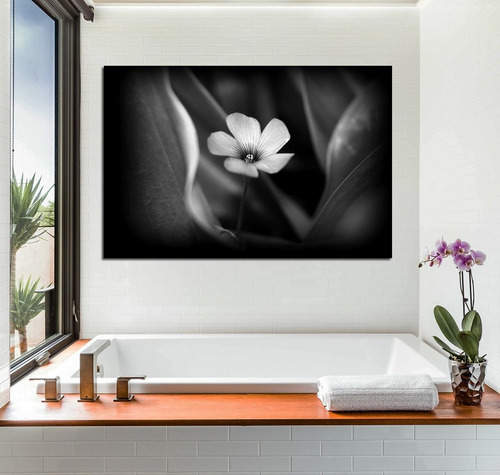 Vinilo Decorativo 40x60cm Pequeña Flor En Blanco