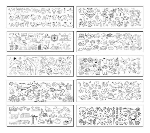 Rollo De Dibujo Para Niños De 10 Piezas, Juguetes