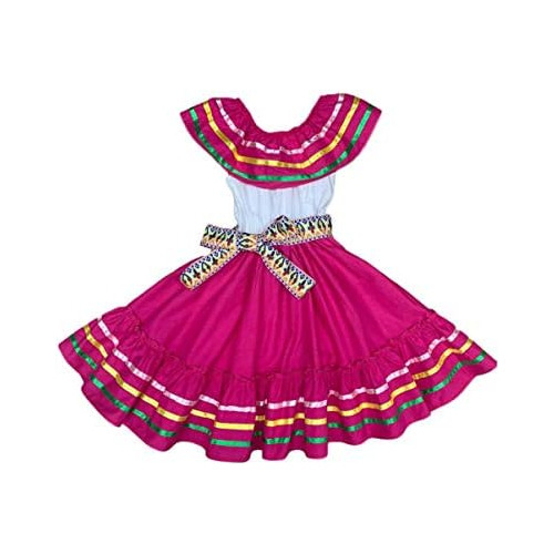 Vestido De Fiesta Tradicional Mexicano Cinco De Mayo Ni...