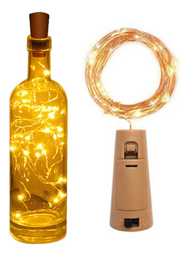 5 Botellas De Vidrio Tipo Vino Con Luces 30 Leds