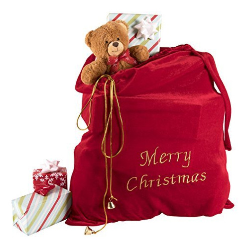 Bolsa De Papá Noel Con Cordón - 28 X 32 In.