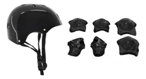 Comprar Kit Proteção Infantil Bbr Capacete Cotoveleira Joelheira Cor Preto