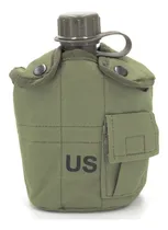 Comprar Cantimplora Anfora Táctica Militar + Vaso Taza Aluminio Color Verde Militar