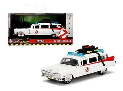 Jada Coleccionable Carro Cadillac Cazafantasmas Esc 1:24 Color Blanco