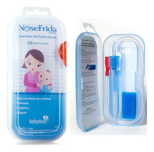Aspirador Manual Nasal para Bebê  Babydeas NoseFrida  Prism crush blue