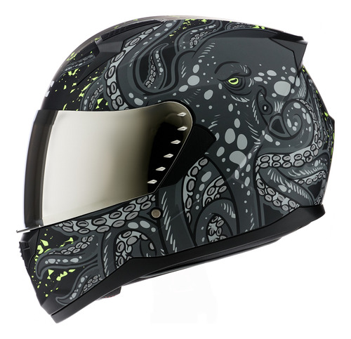 Casco Integral Mac Octupus Negro E.limit T-xxl Moto Avenida