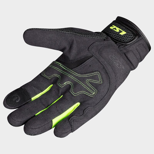 Guantes Moto Con Protecciones Ls2 Kubra Negro Amarillo Um Talle 2xl