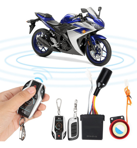 Alarma De Seguridad Para Motocicleta 105-125db, Bocina Remot