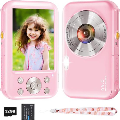 Cámara Digital, Cámara Para Niños Con Tarjeta De 32 Gb, Cáma