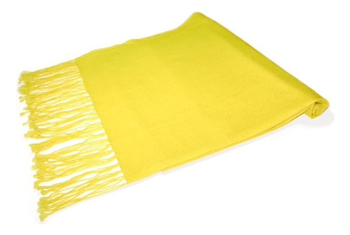 Biagio 100% Lana Pashmina Bufanda Sólida Color Amarillo Chal