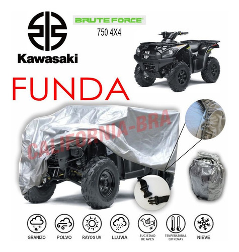 Funda Cuatrimoto Eua  Ojillos Kawasaki Brute Force 750 4 X4