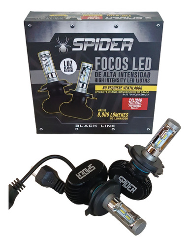 Kit Bombillo Led Alta-baja H4 Black Line Prado/meru