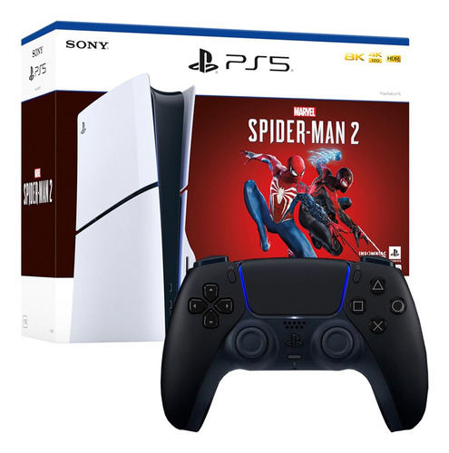 Consola Playstation 5 Ps5 Slim Spider Man 2 Y Mando Negro