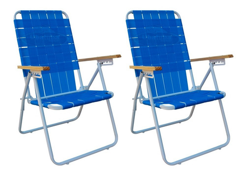 Sillon Alto Playero Silla Reforzada 2 Unidades Super Promo