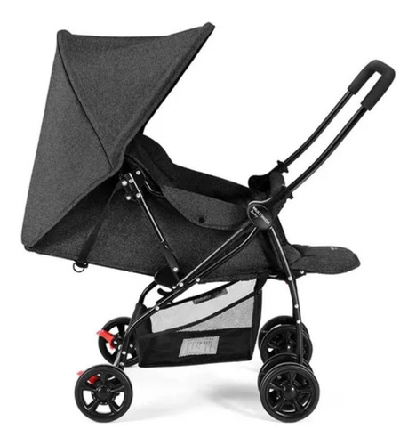 Carrinho De Bebê Com Alça Reversível Max Preto - Multikids
