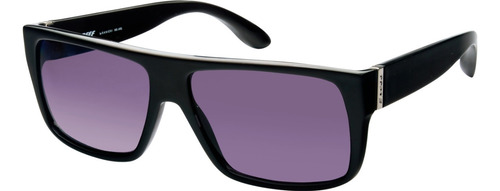 Anteojos De Sol Reef Mod. 170 Punta Negra Color 007 Lente Negro Varilla Negro Armazón Negro Diseño Cuadrado