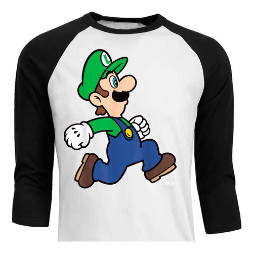 Super Mario Bros Luigi - Videojuego - Raglan - Polera (12)