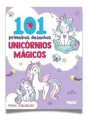 Livro Infantil 101 Desenhos Palavras Colorir Pintar Desenhar