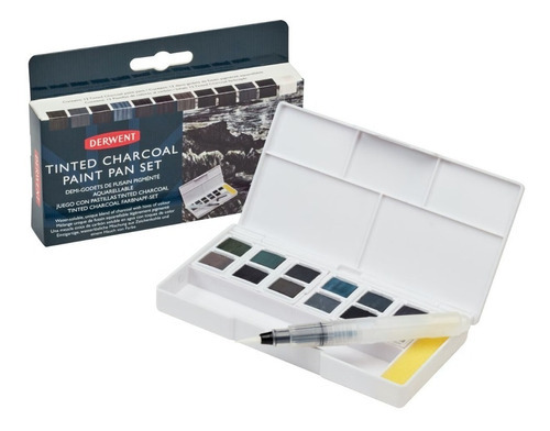 Set Derwent Acuarelas Tinted Charcoal X 12 Colores