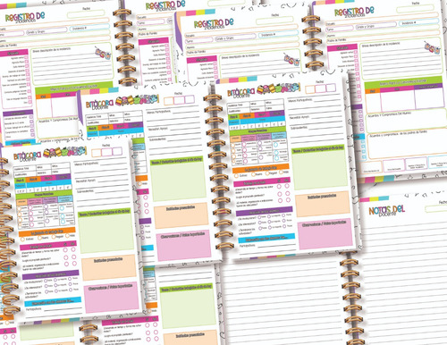 Agenda Bitacora Docente/incidencias Escolares Hello Kitty