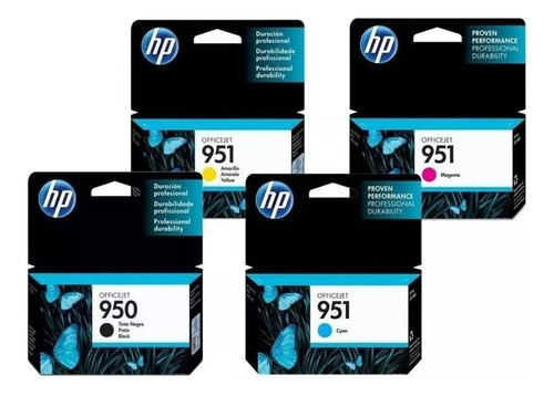 Pack Tintas Hp 950 - 951 Originales Pro 8100 - 8600