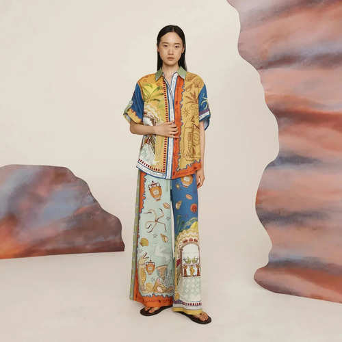 Traje Casual Casslin Con Estampado De Plantas Y Flores Para