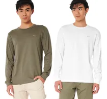 Comprar Paquete De 2 Playeras Hollister Original Manga Larga E Ícono